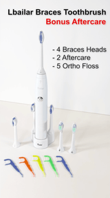 Braces Toothbrush Rechargeable With 4 Heads Bonus 2 AFTERCARE